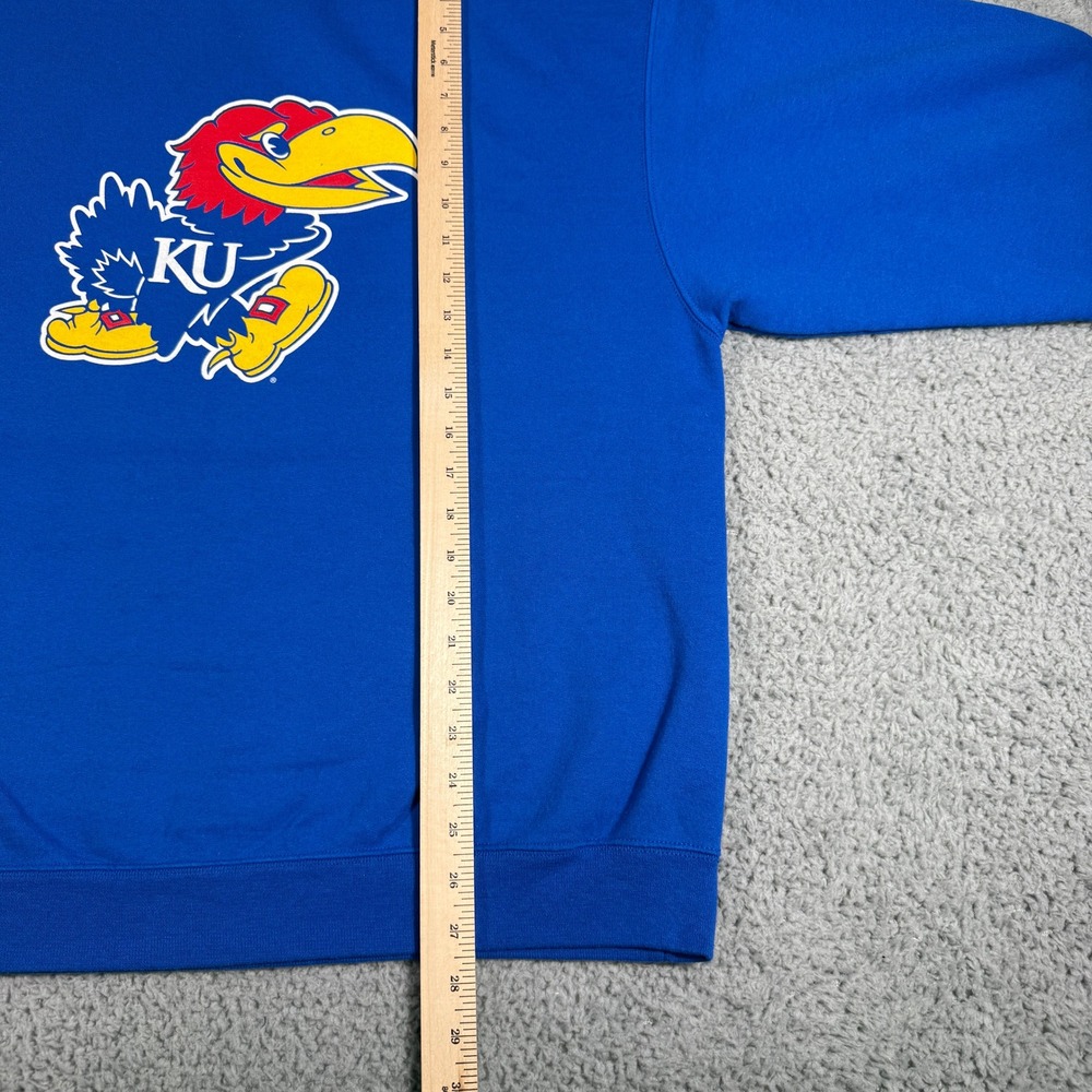 Kansas University Jayhawks Crewneck Size XL Pullover Sweatshirt - Picture 6 of 7
